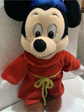 Disney Mickey Mouse Plush in Red Robe with Blue Hat